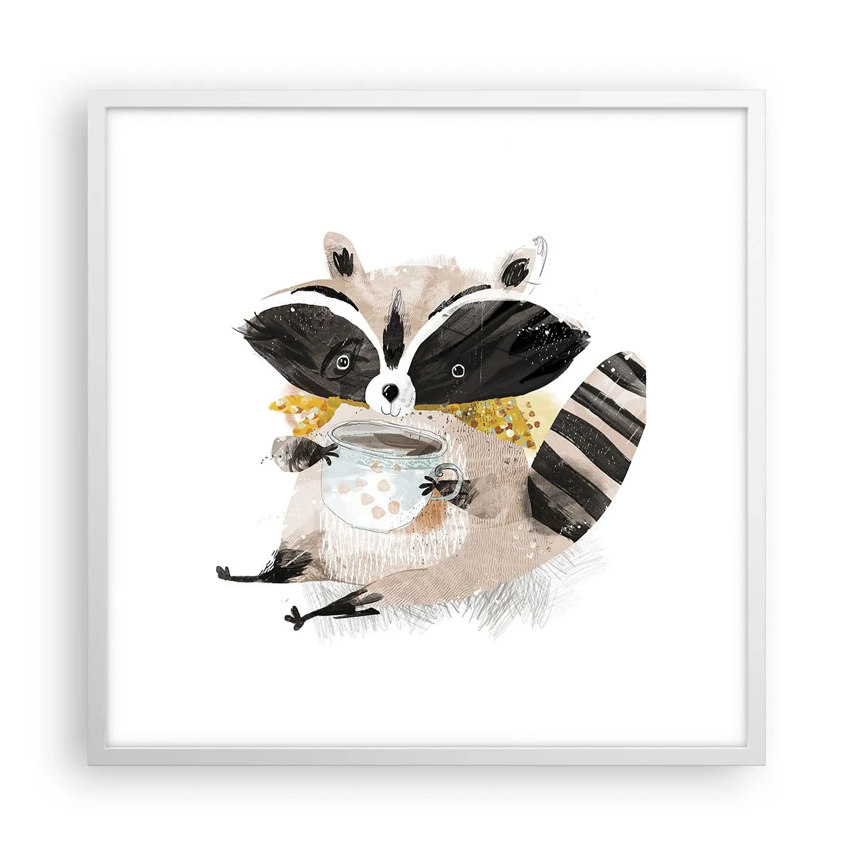 Poszter fekete keretben - A barátom a mosómedve - 60x60 cm