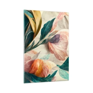 Üveg kép - A déli szigetek virágai - 80x120 cm