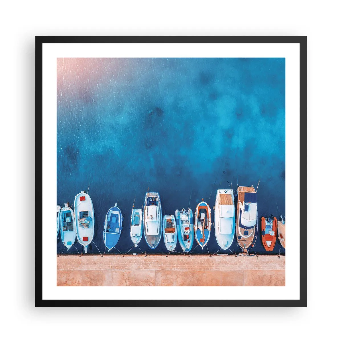 Poszter fehér keretben - Egy sorban - 60x60 cm