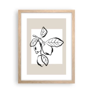 Poszter világos tölgy keretben - Ahol a citrom érik... - 30x40 cm