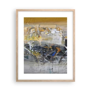 Poszter világos tölgy keretben - Minden rendben lesz - 40x50 cm