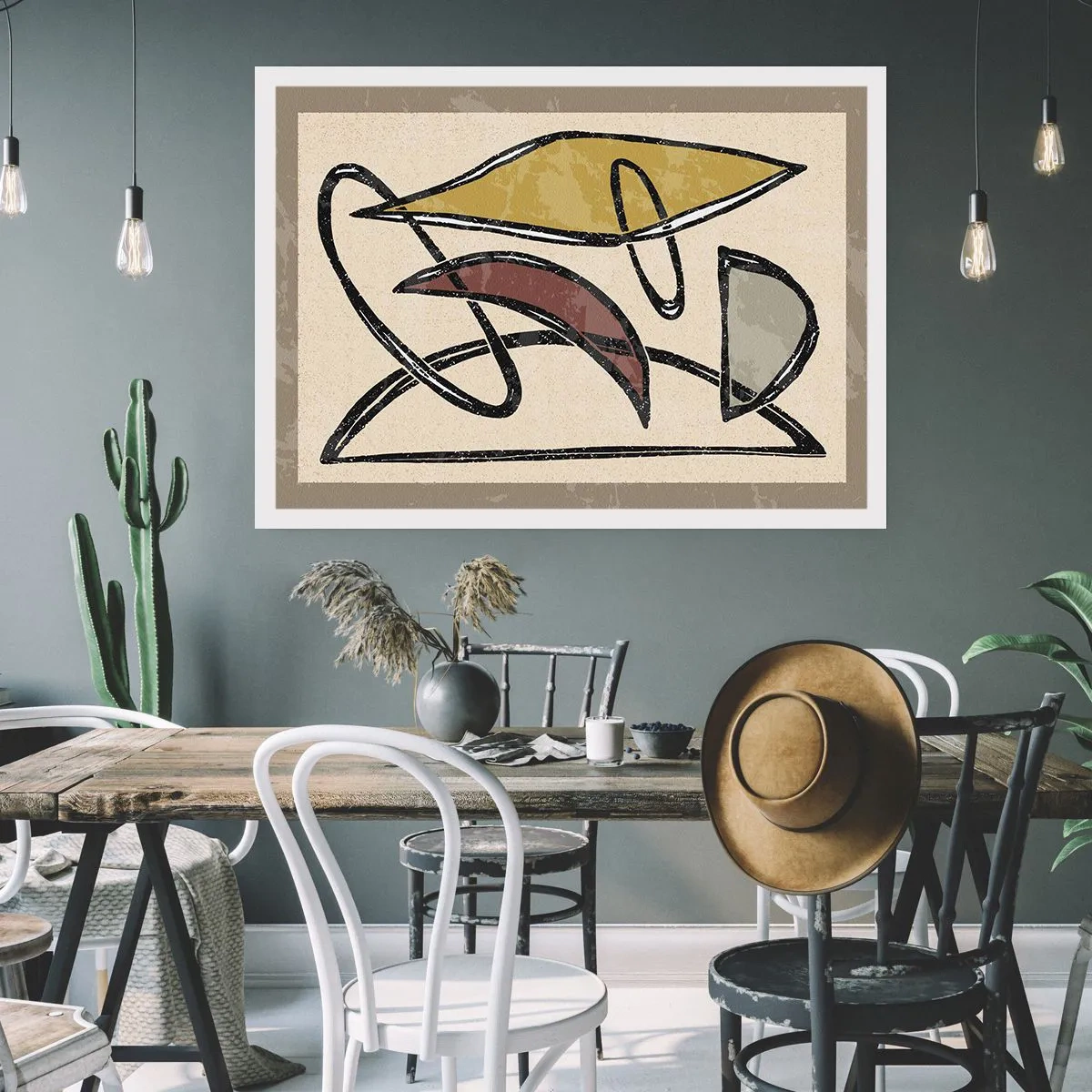 Poszter - Függőlegesek és vízszintek - 100x70 cm