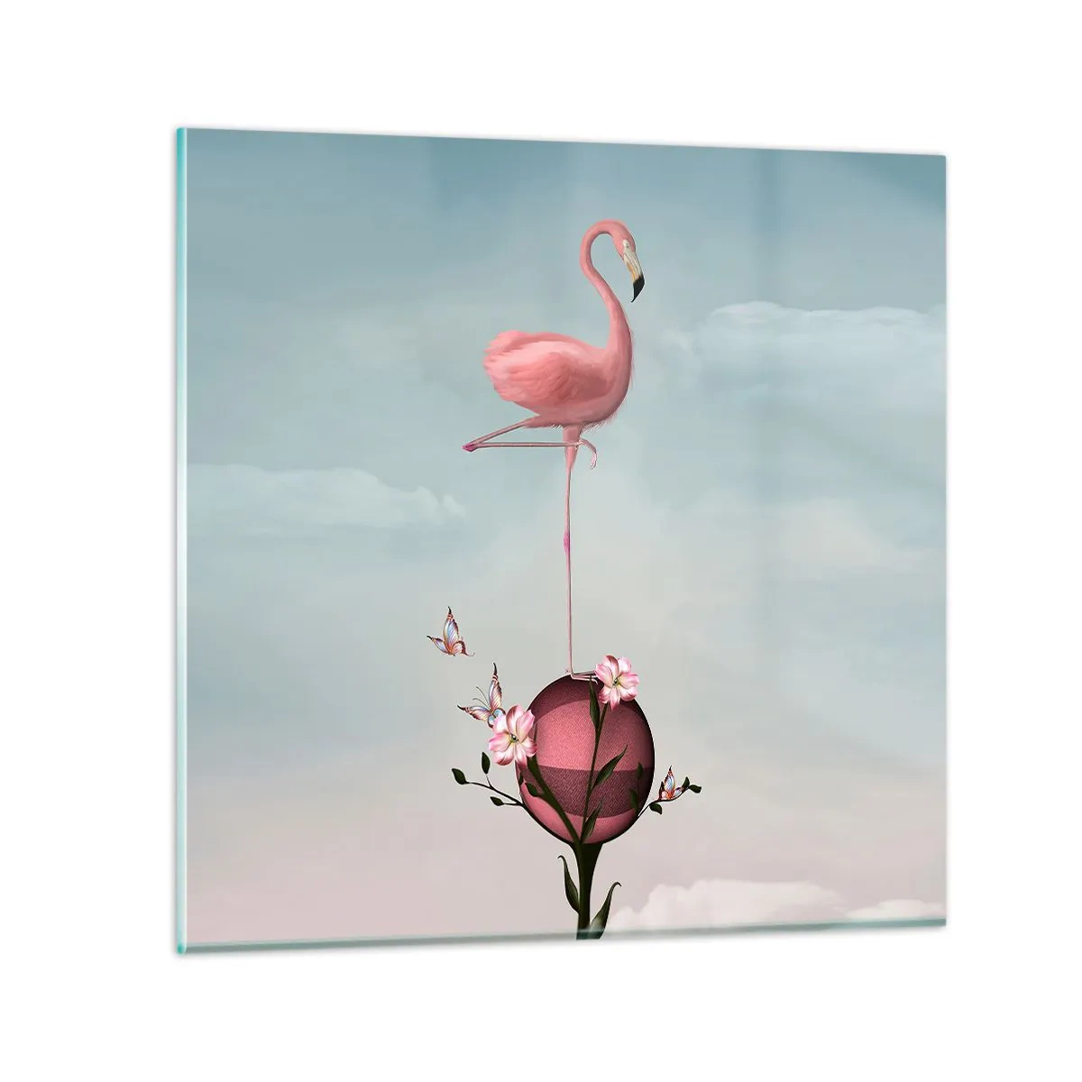 Üveg kép - Kosárlabda allegória - 50x50 cm