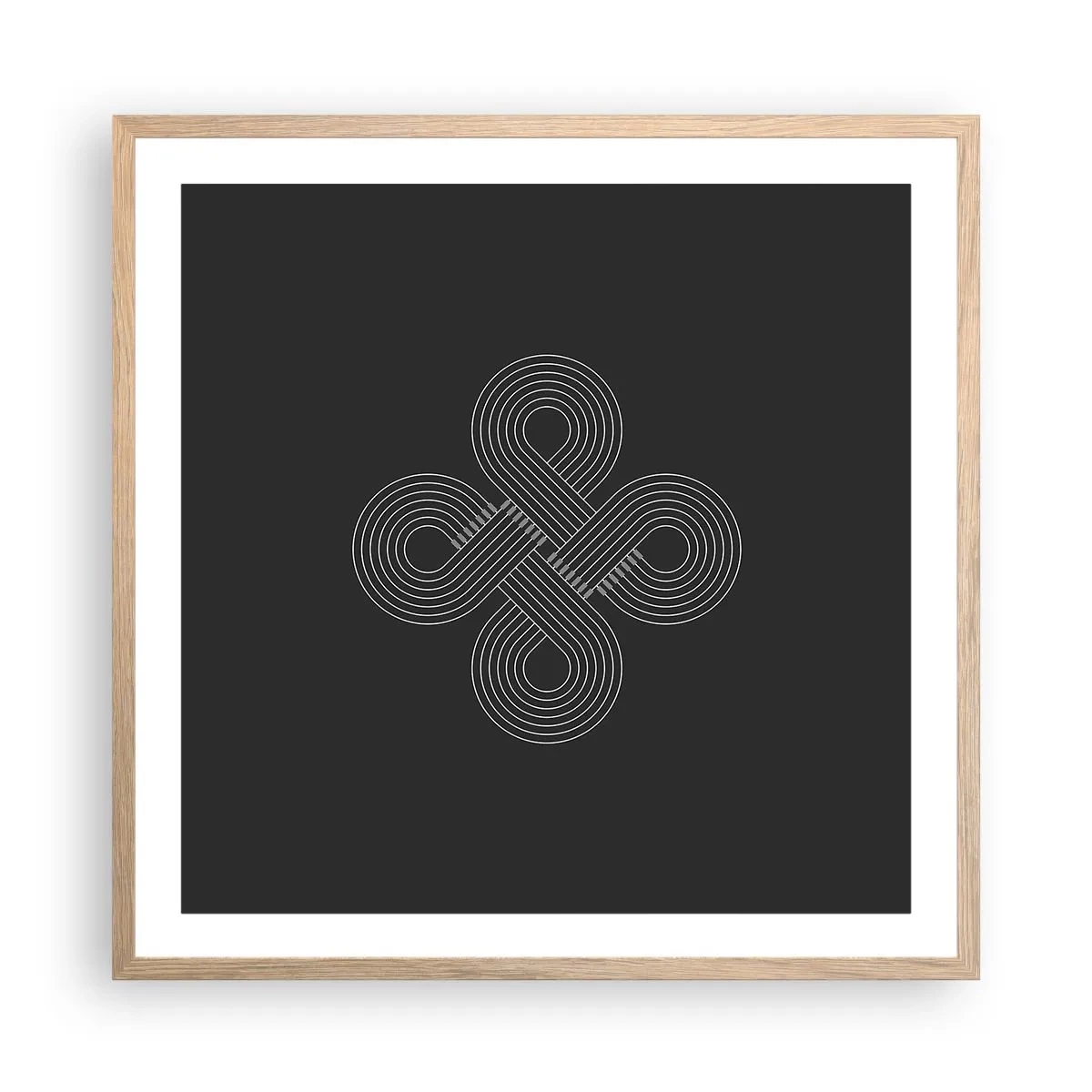 Poszter világos tölgy keretben - Kelta szellemben - 60x60 cm