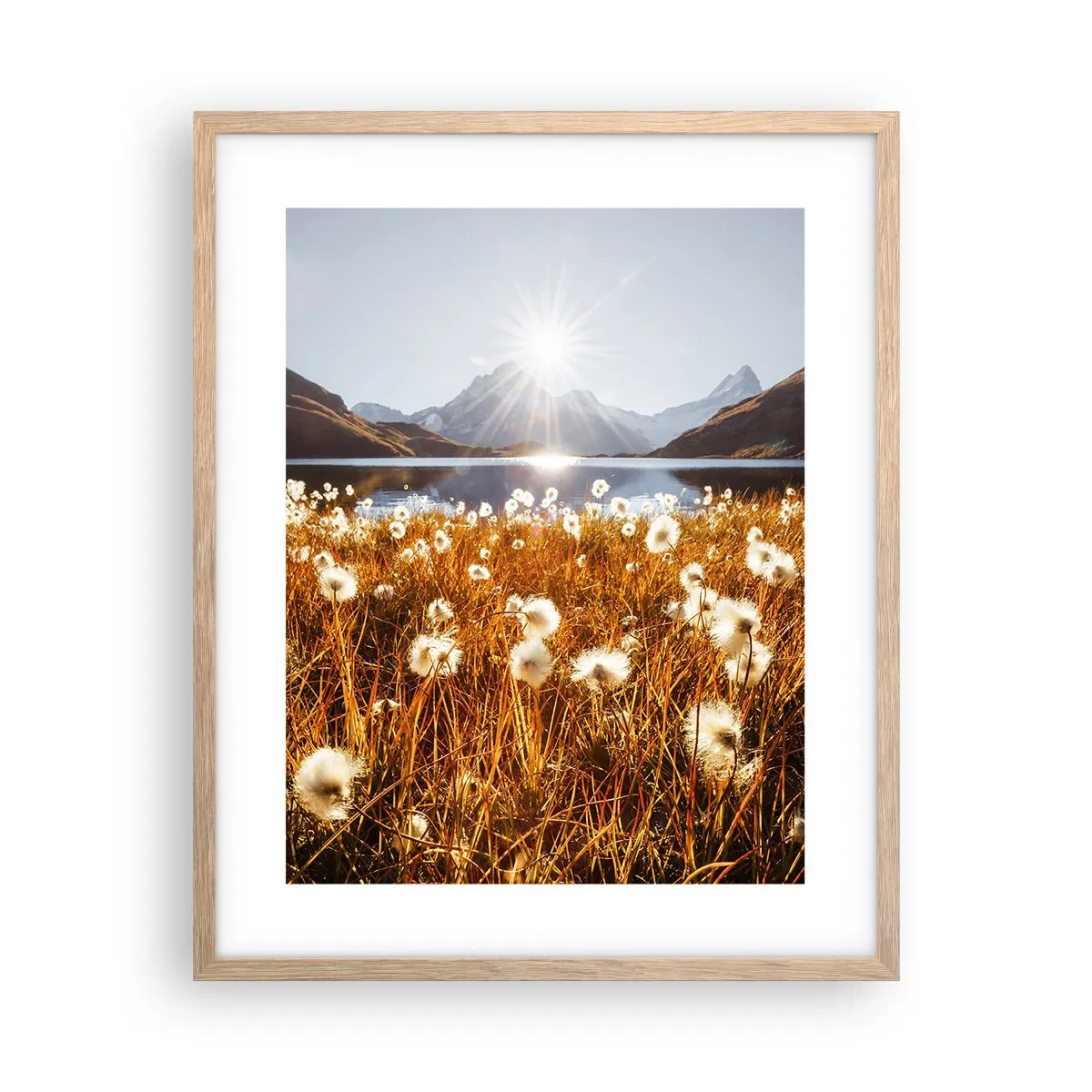 Poszter világos tölgy keretben - Szikla keménysége, fű lágysága - 40x50 cm