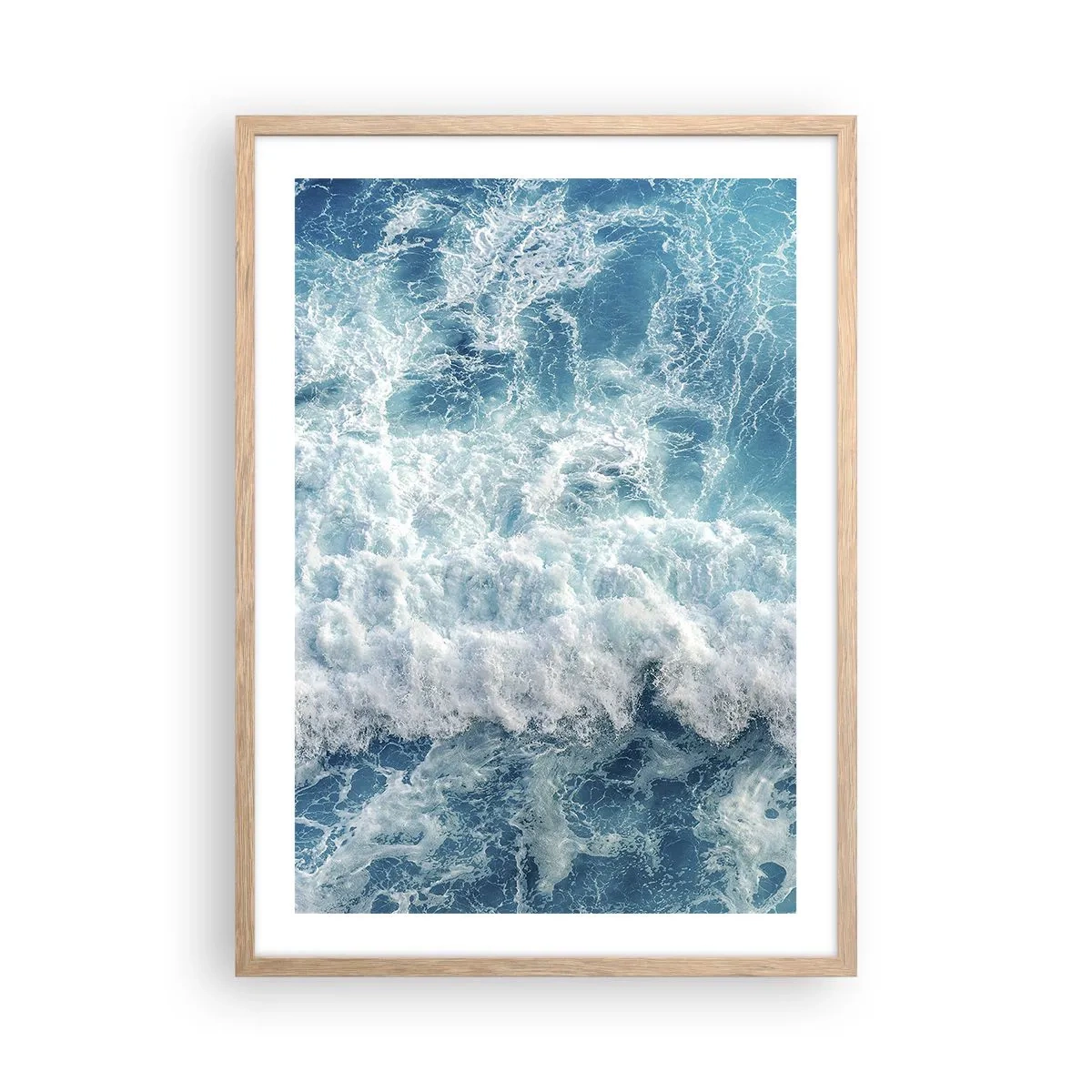 Poszter világos tölgy keretben - Vidáman és ugrálva - 50x70 cm