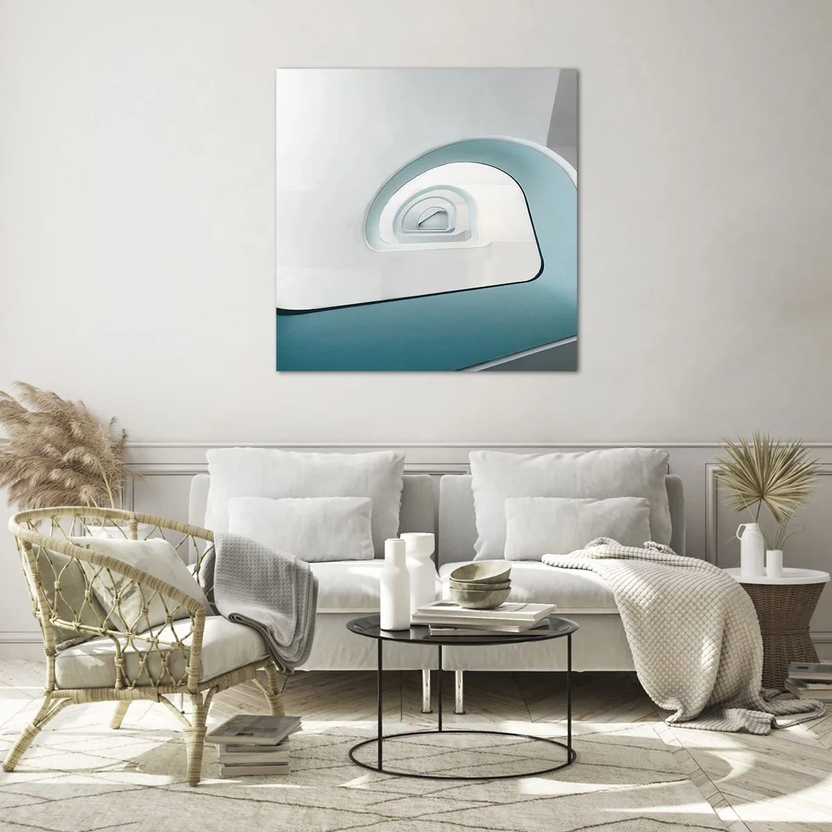 Üveg kép - A kék aljára - 70x70 cm