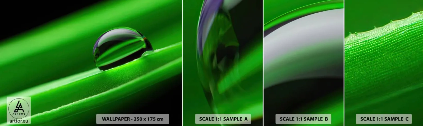 Fotótapéta Minta Öntapadós Deluxe Sticker - Élet közelről - Absztrakció, Grafika, Egy csepp víz - 100x30 cm