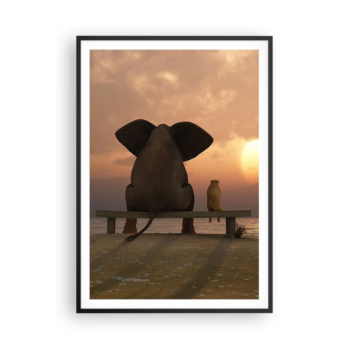 Poszter fehér keretben - Jó együtt hallgatni - 70x100 cm