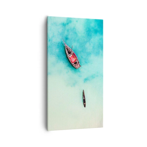 Vászonkép - A Zanzibár strandjain, amikor sok a víz... - 55x100 cm