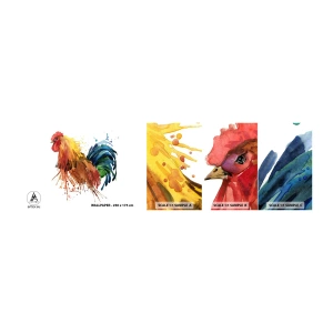 Fotótapéta Minta Öntapadós Deluxe Sticker - Királyi ruha, királyi büszkeség - Kakas, Grafika, Tenyésztés - 100x30 cm