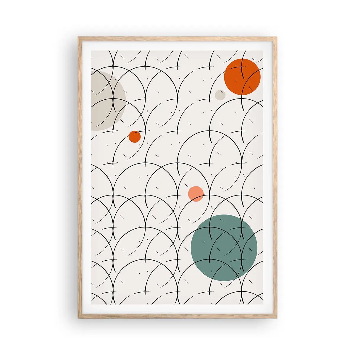 Poszter világos tölgy keretben - A pop-art szellemében - 70x100 cm