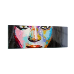 Üveg kép - Lehetetlen levenni a tekintetet - 90x30 cm