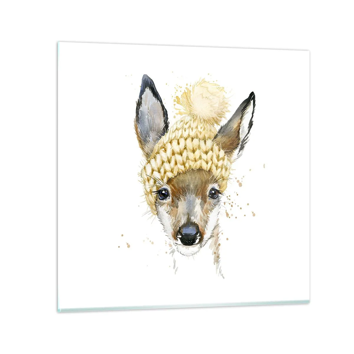 Üveg kép - Télre havas erdőben - 50x50 cm