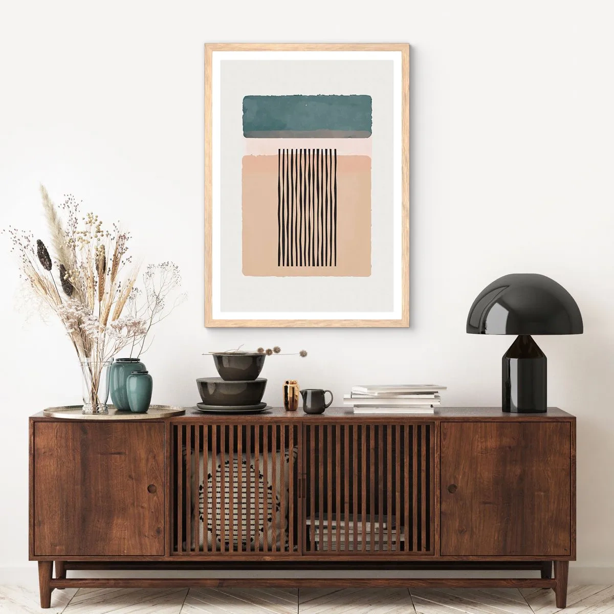 Poszter világos tölgy keretben - Minden rendben - 50x70 cm