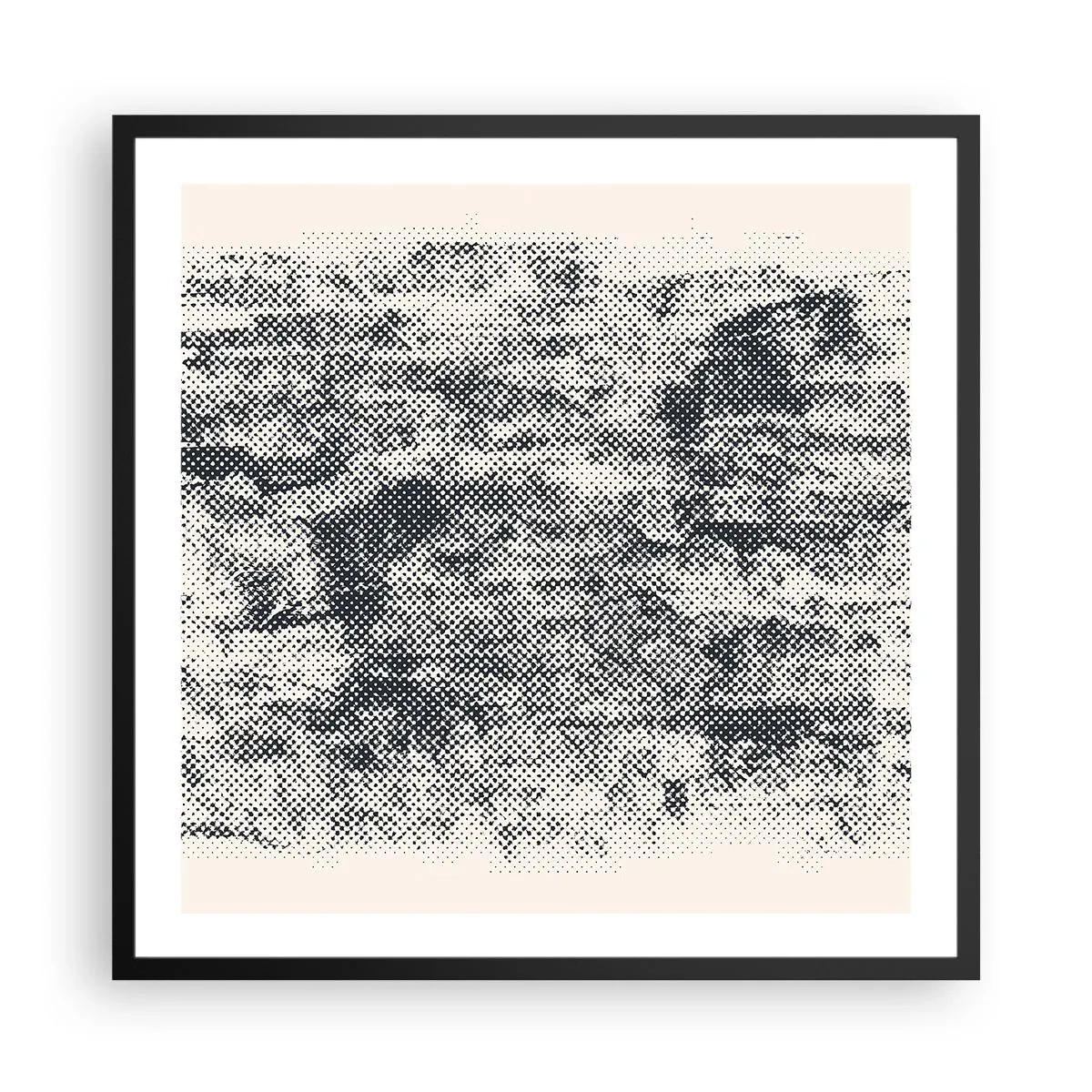 Poszter fehér keretben - Ködös kompozíció - 60x60 cm