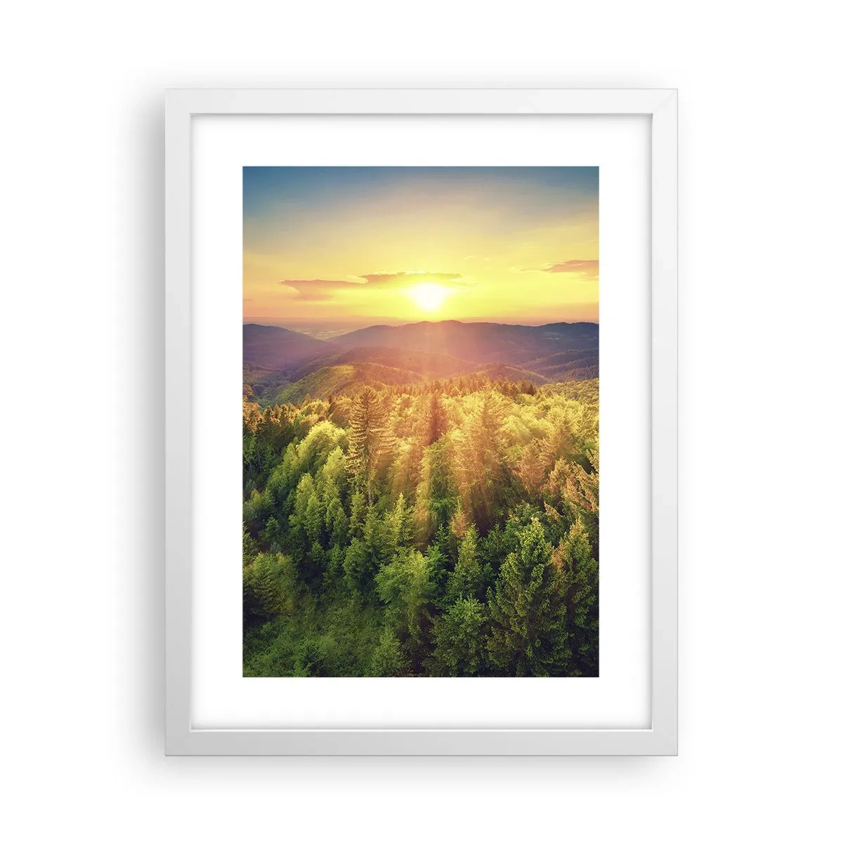 Poszter fekete keretben - Hegytetők és csúcsok - 30x40 cm