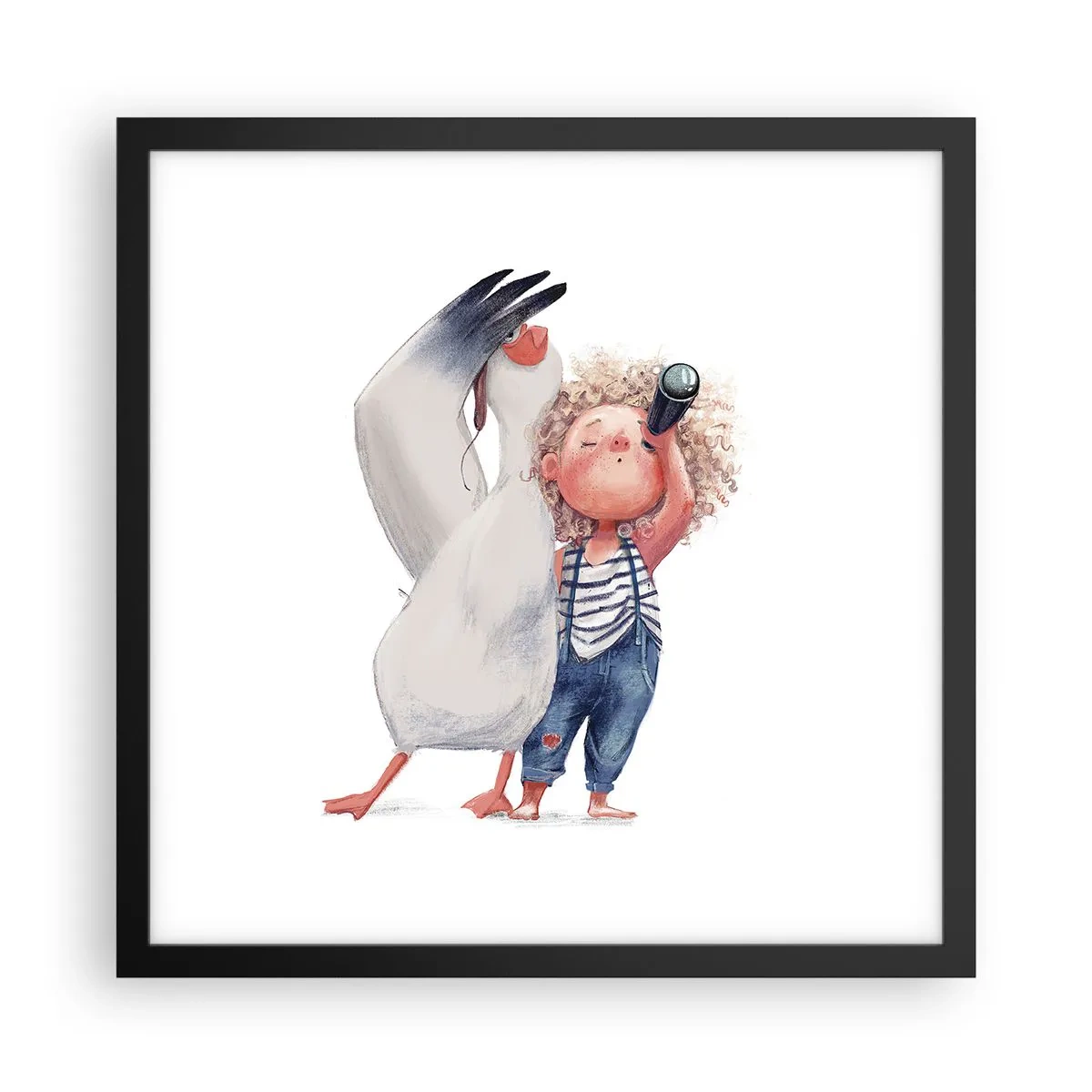 Poszter fehér keretben - Nagy utazási terve - 40x40 cm