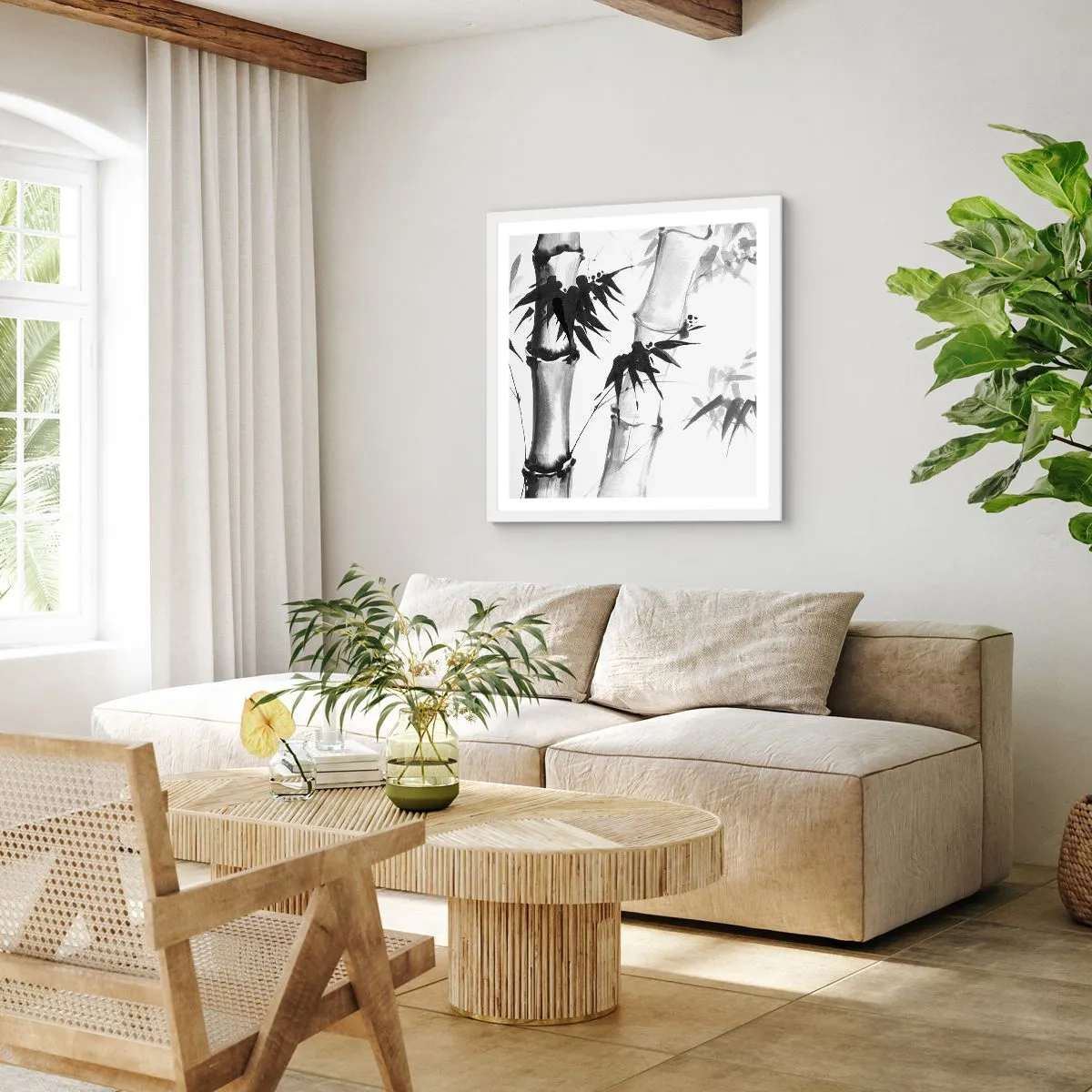 Poszter fekete keretben - Közelkép a keletről - 50x50 cm