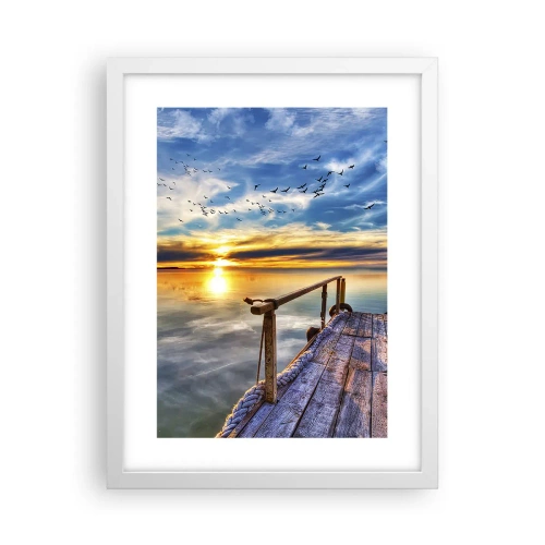 Poszter fekete keretben - Megnyugszik a szél - 30x40 cm