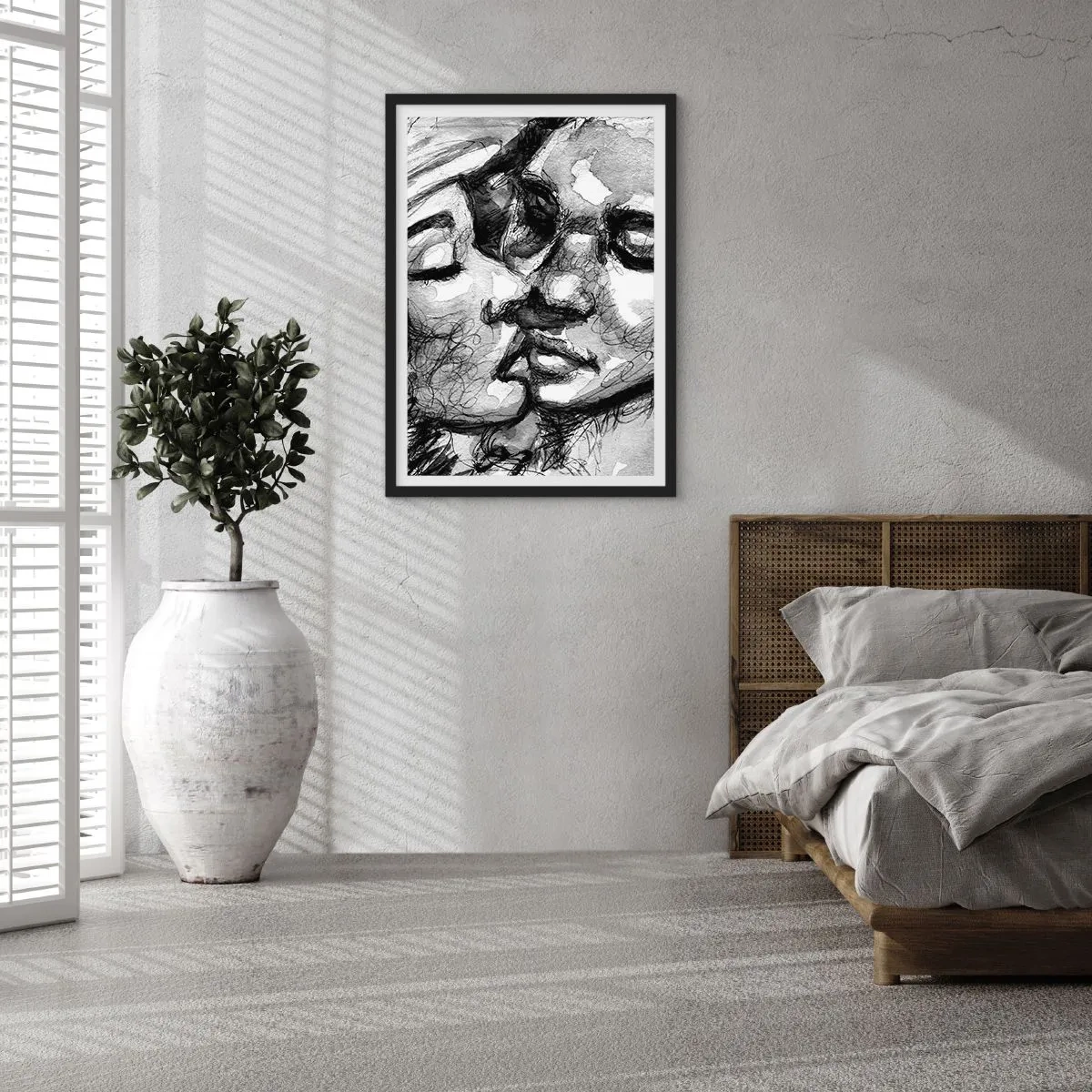 Poszter fehér keretben - Egy érzelmes pillanat - 50x70 cm
