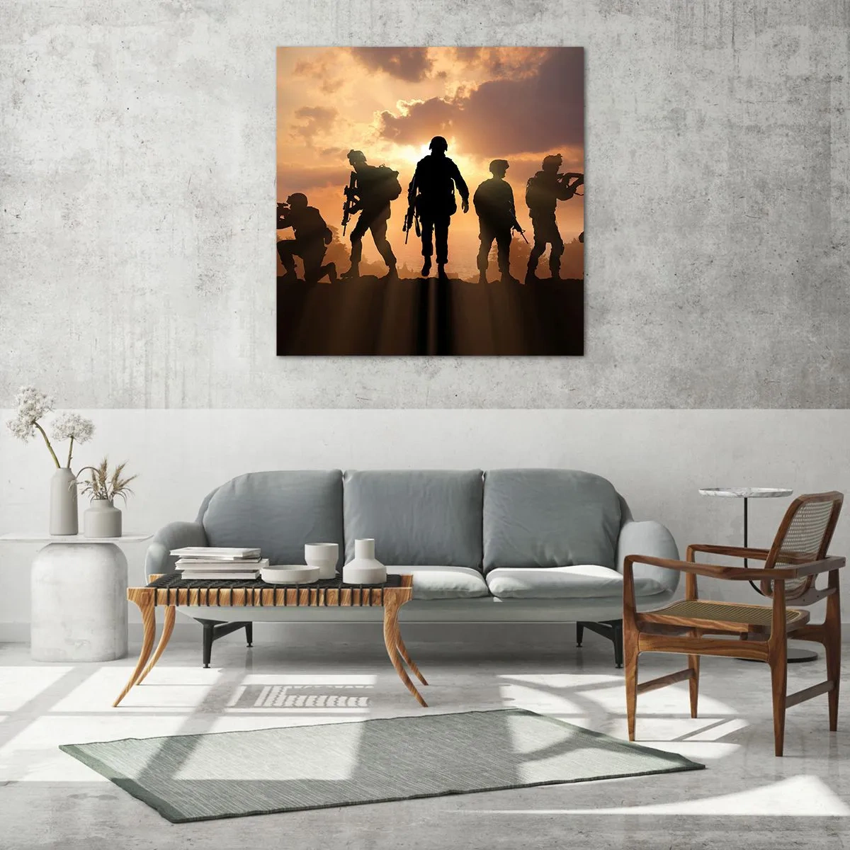 Üveg kép - Brothers in arms - 50x50 cm