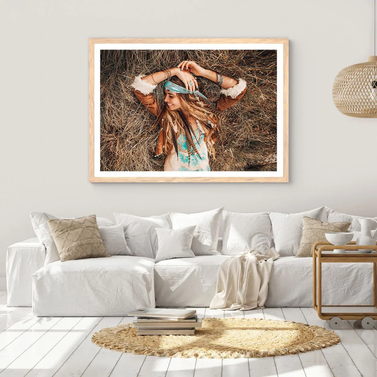 Poszter világos tölgy keretben - Útban a szerelem nyara felé - 70x50 cm