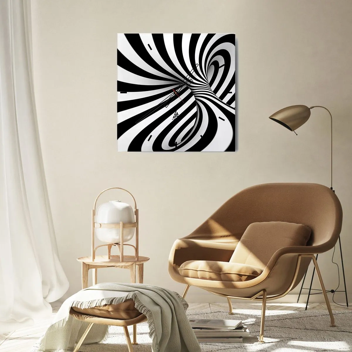 Falióra, Óra - Összetétel: táncoló tér - 40x40 cm