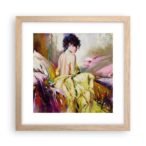 Poszter világos tölgy keretben - Az ajkak és a csésze pereme között - 30x30 cm