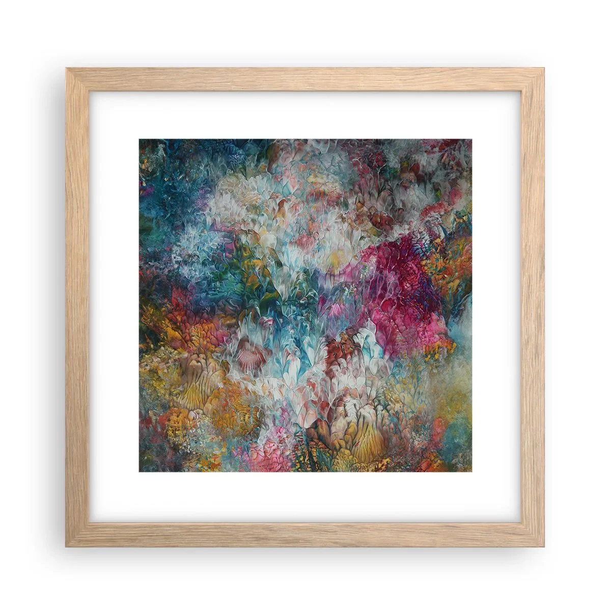 Poszter világos tölgy keretben - Teljes virágzásban - 30x30 cm