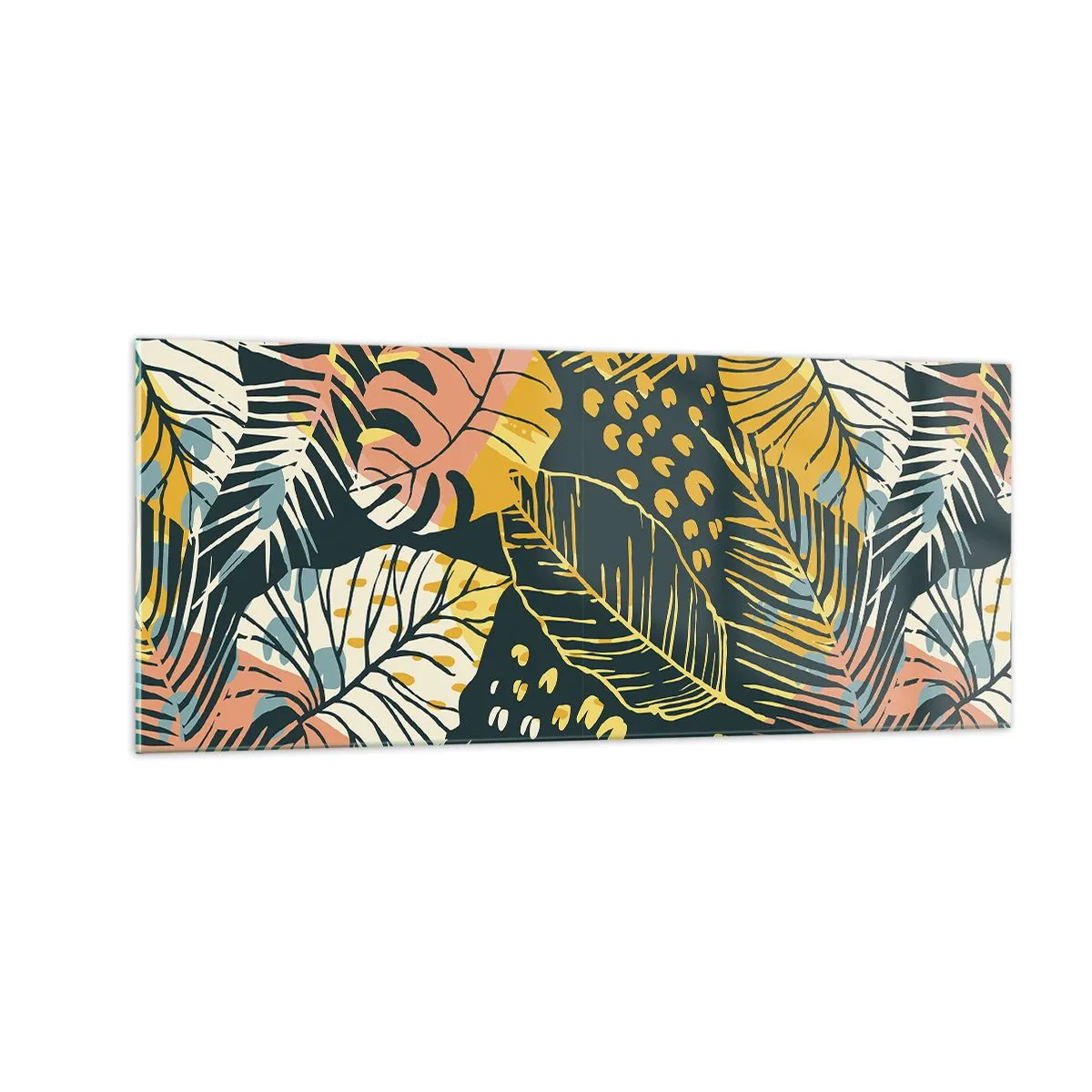 Üveg kép - Leveles fantázia - 100x40 cm