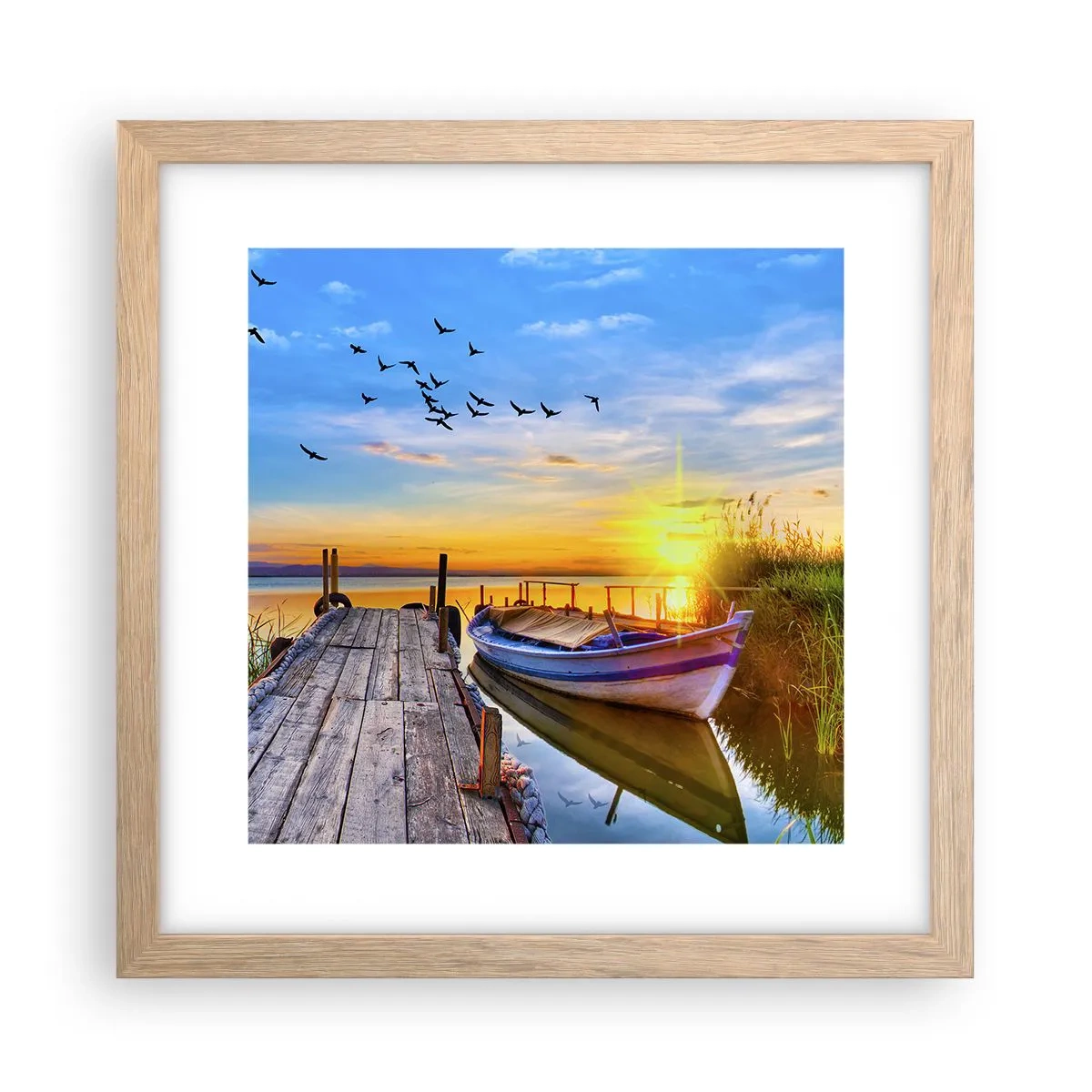 Poszter világos tölgy keretben - Viszlát holnapig - 30x30 cm