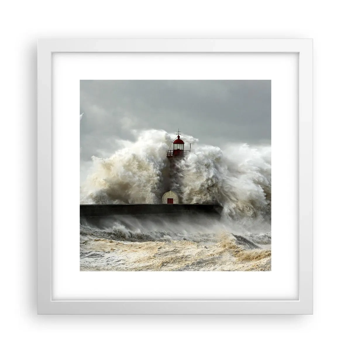 Poszter fekete keretben - Az óceán haragja - 30x30 cm