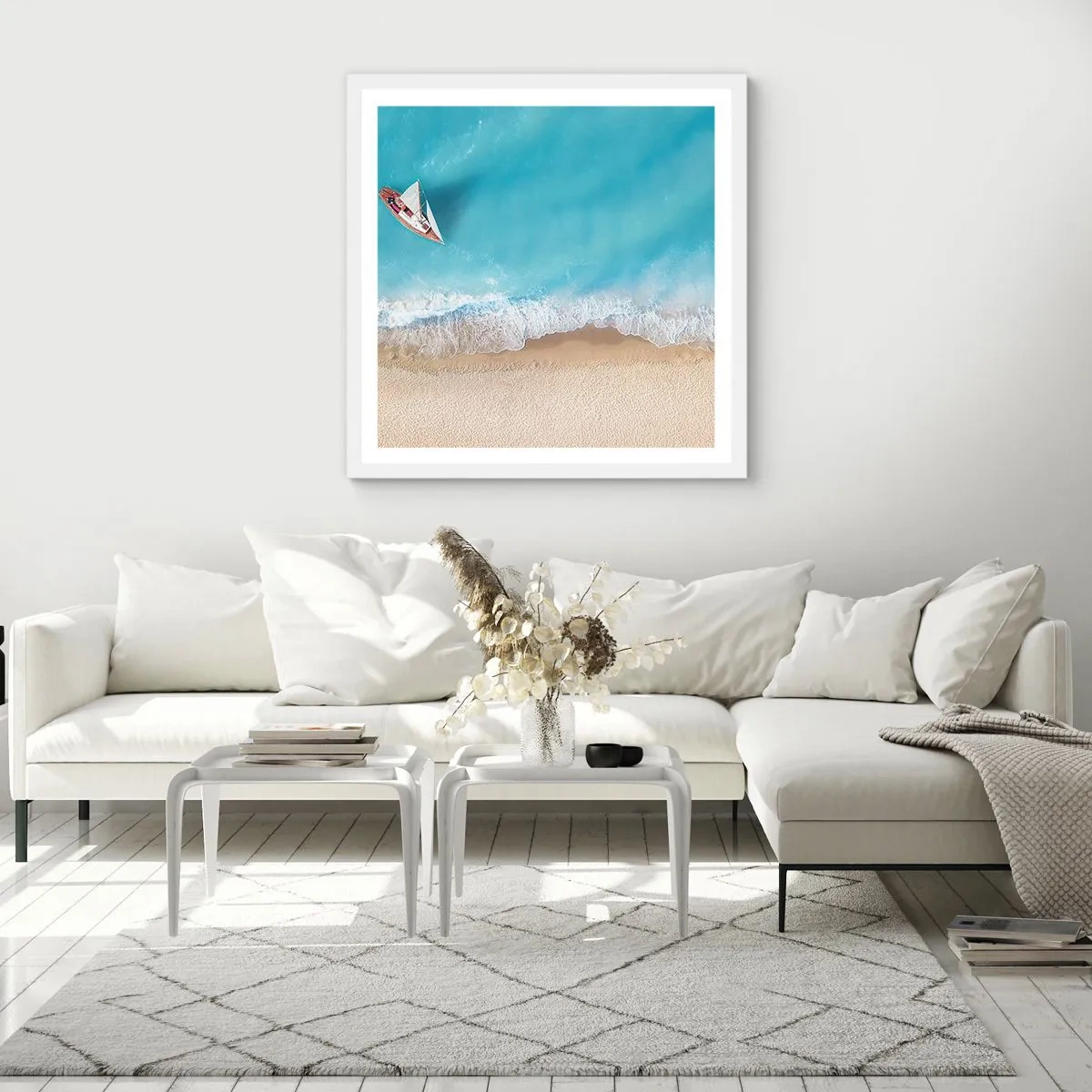 Poszter fekete keretben - A kék és az arany határán - 30x30 cm