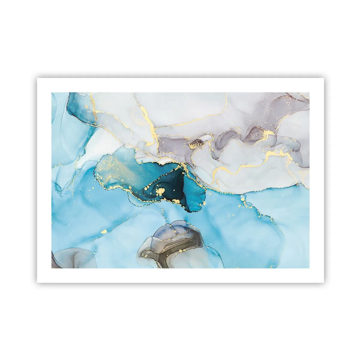 Poszter - Tanulmány a szürke és a türkiz találkozásáról - 70x50 cm