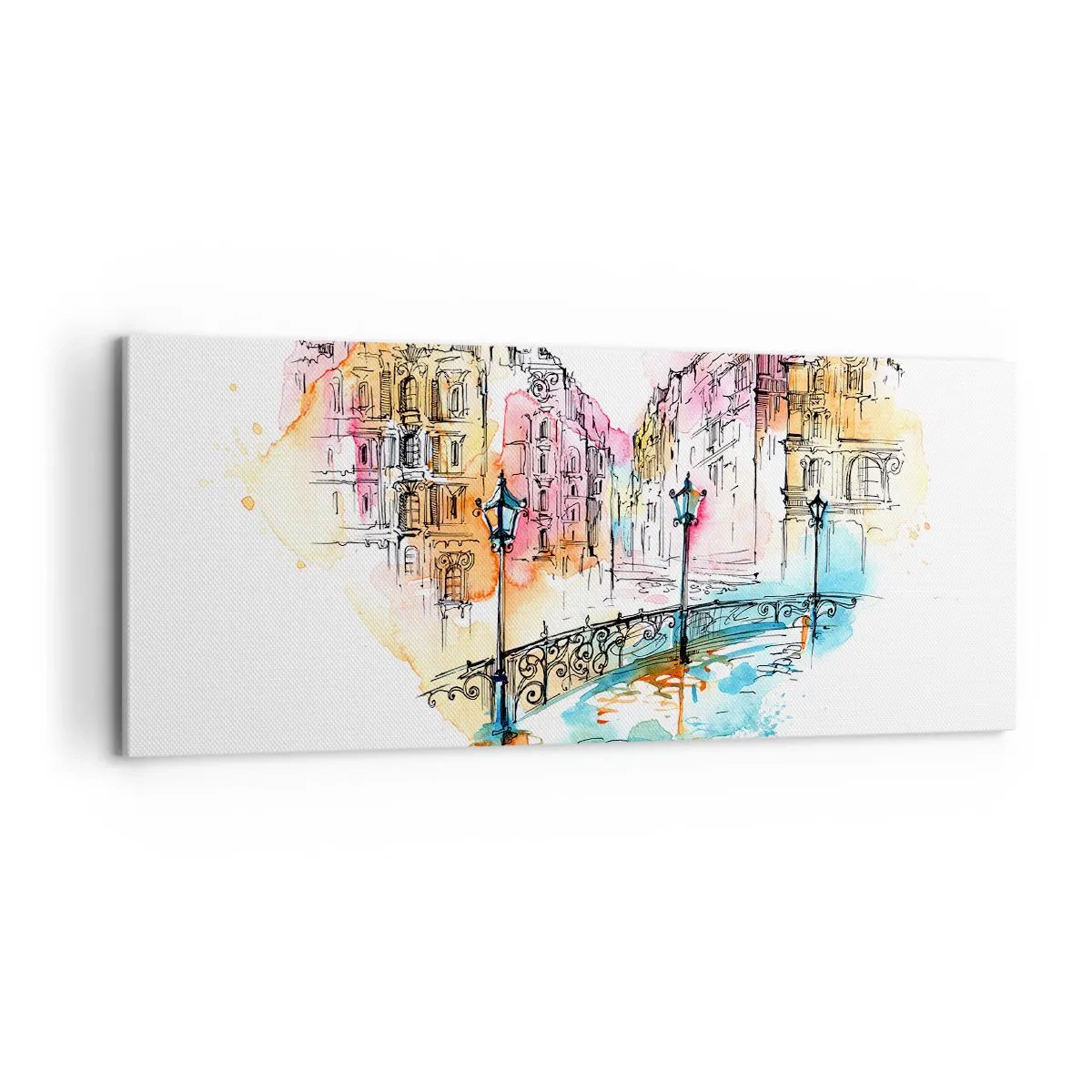 Vászonkép - A város szíve - 100x40 cm