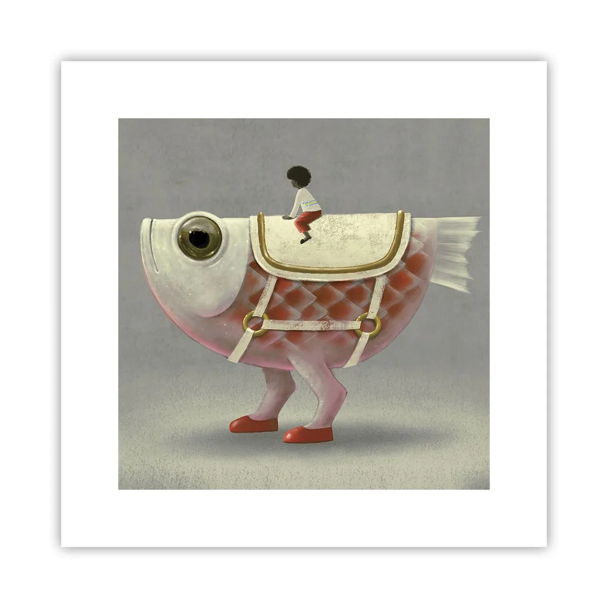 Poszter - A halas lovas - 30x30 cm