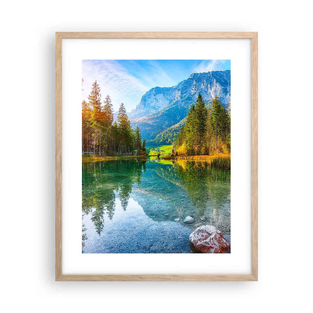 Poszter világos tölgy keretben - Az ősz enyhesége - 40x50 cm