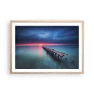 Poszter világos tölgy keretben - Ég és föld között - 70x50 cm