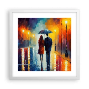 Poszter fekete keretben - Együtt - egy színes éjszaka - 40x40 cm
