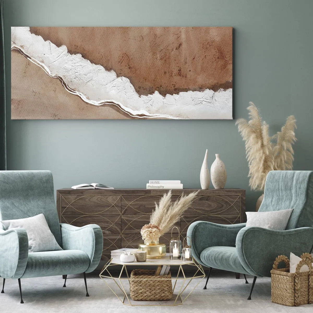 Vászonkép - A föld színeiben - 100x40 cm