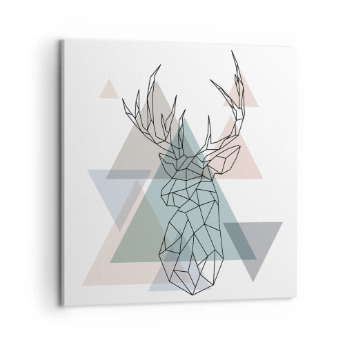 Vászonkép - Egy geometrikus erdőben - 60x60 cm