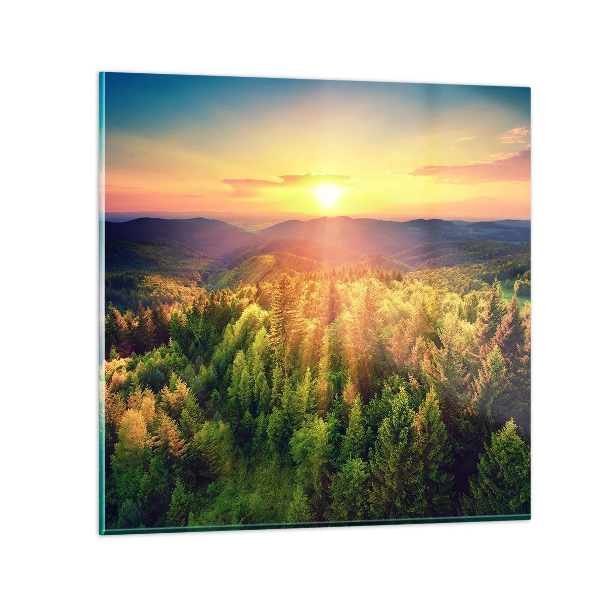 Üveg kép - Hegytetők és csúcsok - 60x60 cm