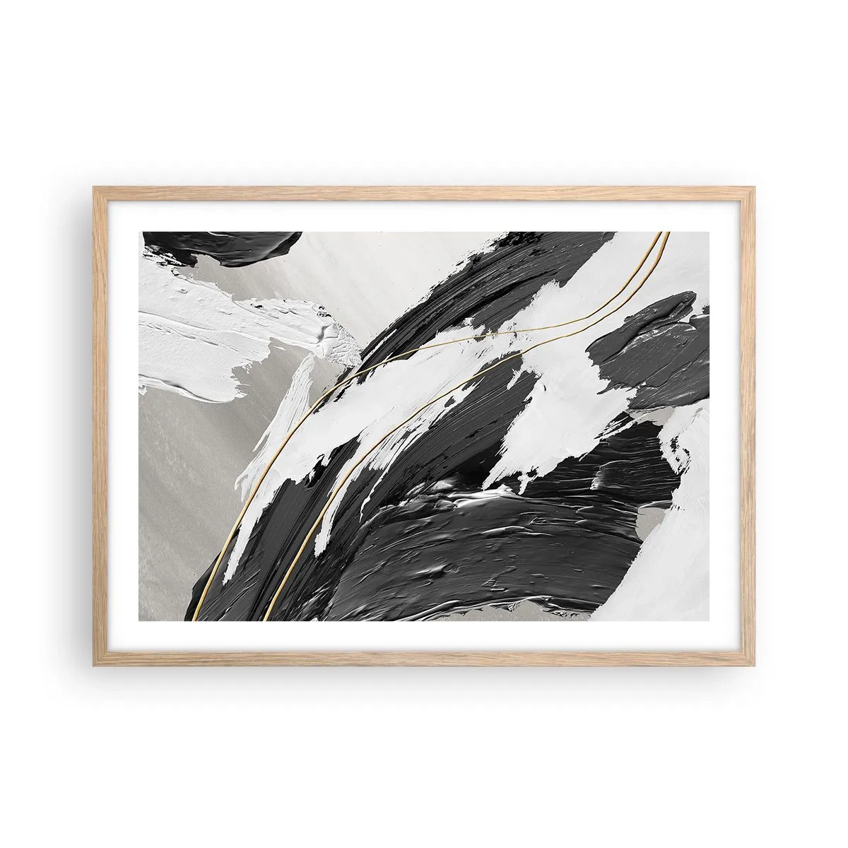 Poszter világos tölgy keretben - Absztrakció érzékkel - 70x50 cm