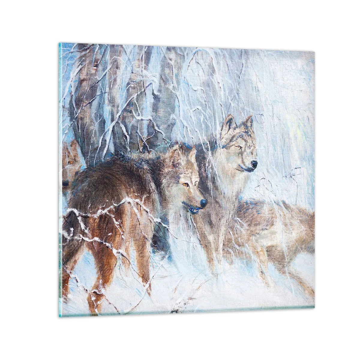 Üveg kép - Figyelem! Közeledik… - 40x40 cm