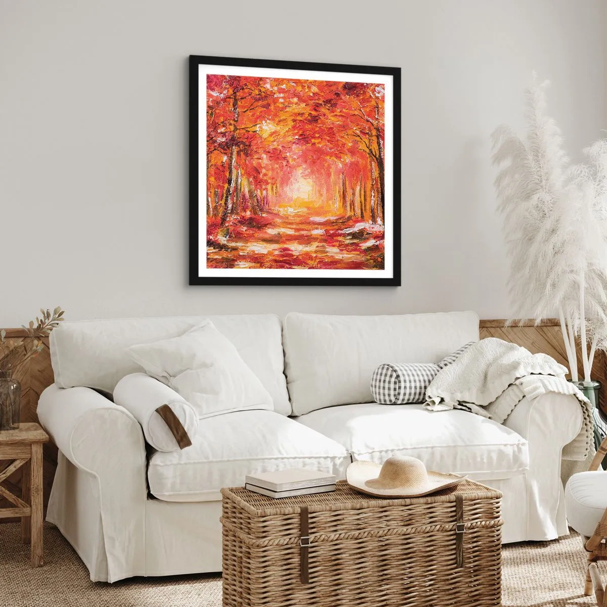 Poszter fehér keretben - Rézerdő - 40x40 cm