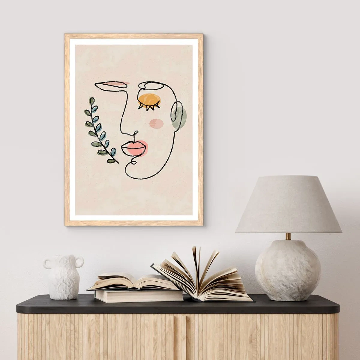 Poszter világos tölgy keretben - Meglelt nyugalom - 70x100 cm