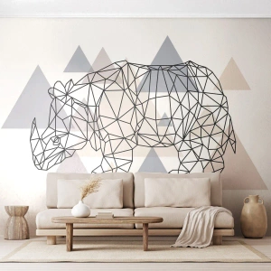Fotótapéta Premium Canvas - Az erő szerkezete - Absztrakció, Grafika, Orrszarvú - 200x140 cm