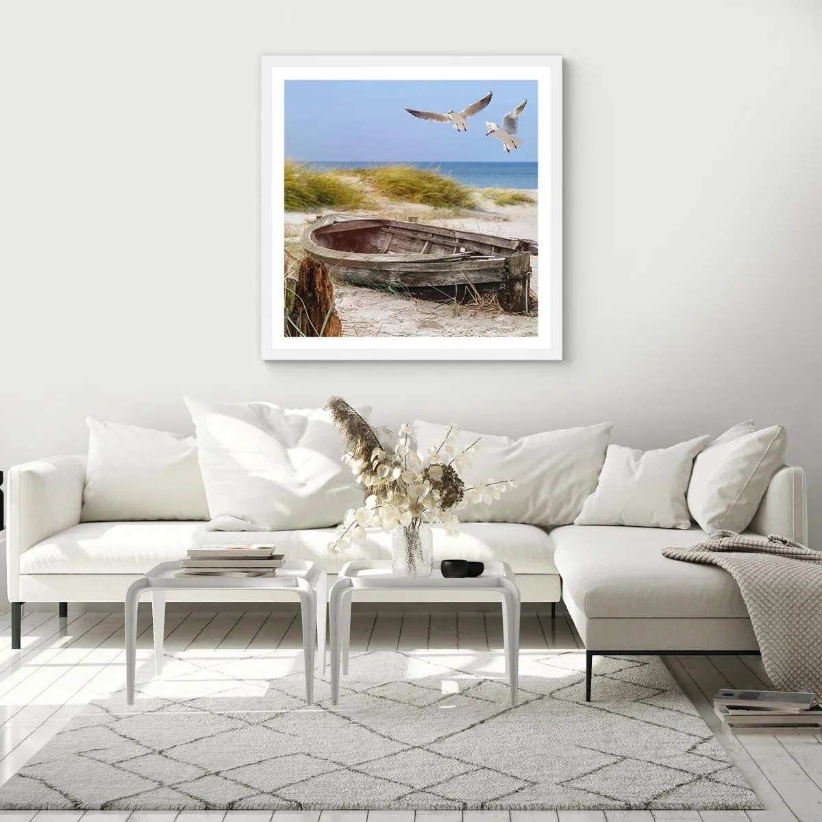 Poszter fekete keretben - Szélben fürödve - 60x60 cm