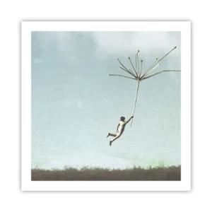 Poszter - Sárkányrepülők, pitypangok, szél - 60x60 cm